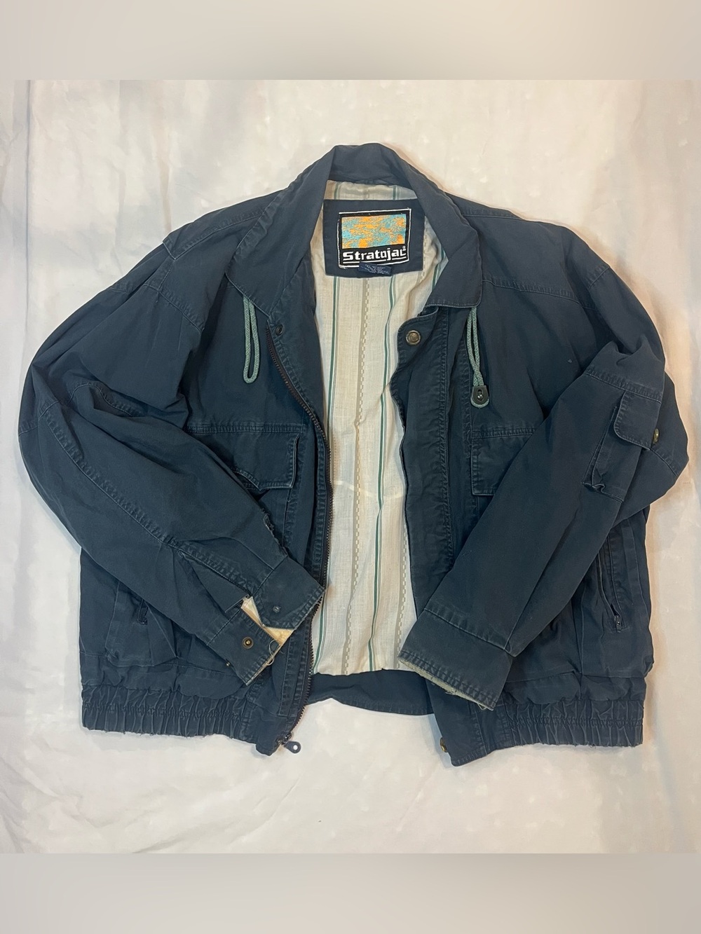 Stratojac Vintage Men's Navy Military Field Jacket